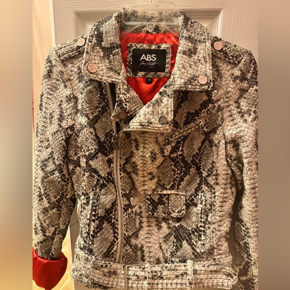 NWOT ABS By Allen Schwartz Snake Skin Motorcycle Jaket